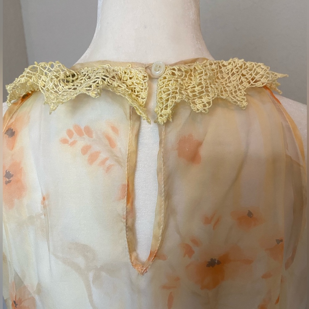 OOAK Cecilia Fadul 100% Silk Sheer Dress or Top - Picture 6 of 8